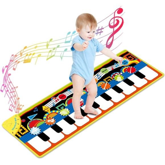 Piano Mat, Toddler Toys Musical Mat with 25 Music Sounds Floor Piano Keyboard - Picture 1 of 6
